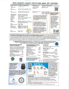 2019 Oconto County Recycling Drop Off Centers - Village of Lena, Wisconsin 2019 Oconto County Recycling Drop Off Centers - Village of Lena, Wisconsin